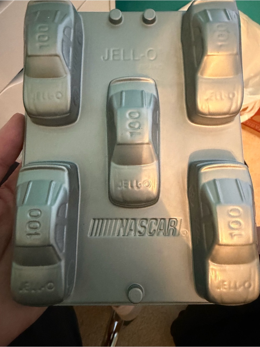JELL-O NASCAR Car Racing Jigglers Mold Tray, 5 Holes, Plastic